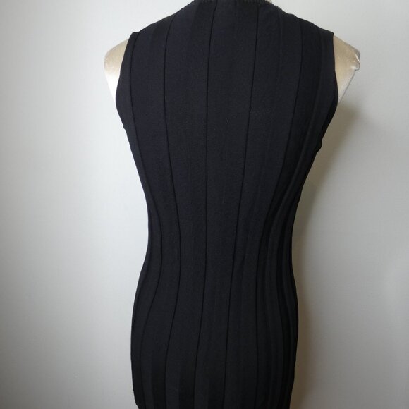 Sita Murt Spain Women's S Black Ribbed Sweater Top Sleeveless Stretch Viscose - Picture 7 of 10
